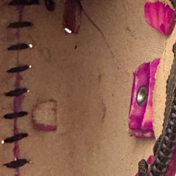 Leather Sea Turtle Coin Purse Wallet Wristlet in Pink - Picture 4 of 4